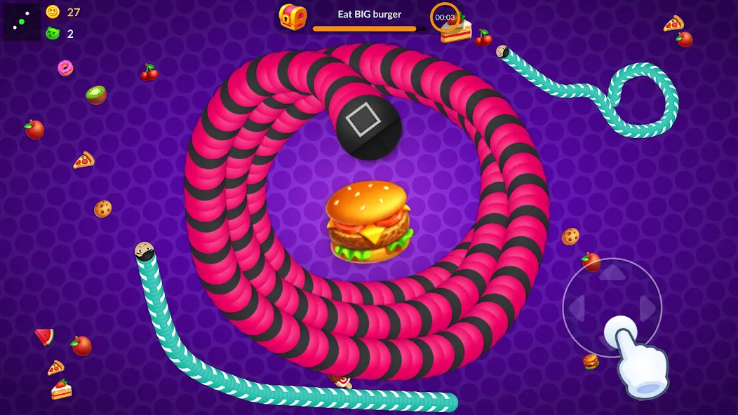 Скачать взлом Snake Worms .io: Fun Game Zone [МОД Money] на Андроид