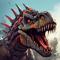 Скачать взлом Mech War: Jurassic Dinosaur (Мех Батл) [МОД Бесконечные деньги] на Андроид