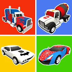 Скачать взлом Superhero Car Merge Battle [МОД Все открыто] на Андроид