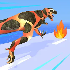 Скачать взлом Dino Evolution Run 3D (Дино Эволюция Ран 3Д) [МОД Меню] на Андроид
