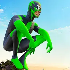 Скачать взлом Rope Frog Ninja Hero Car Vegas (Роуп Фрог Ниндзя Герой Кар Вегас) [МОД Все открыто] на Андроид