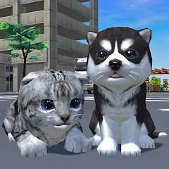 Скачать взлом Cute Pocket Cat And Puppy 3D (Кьют Покет Кэт Энд Паппи 3Д) [МОД Все открыто] на Андроид