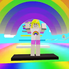 Скачать взлом Rainbow Parkour sweet Girl (Рейнбоу Паркур милая девушка) [МОД Много денег] на Андроид