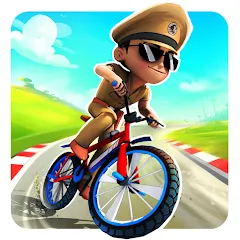 Скачать взлом Little Singham Cycle Race (Литл Сингам Велосипедная Гонка) [МОД Все открыто] на Андроид