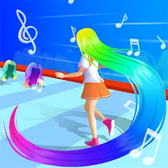 Скачать взлом Racing Hair - Music Dance 3D (Рейсинг Хеир) [МОД Много денег] на Андроид