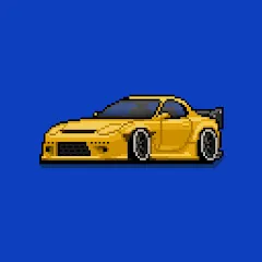 Скачать взлом Pixel Car Racer (Пиксельный гоночный автомобиль) [МОД MegaMod] на Андроид
