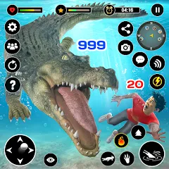 Скачать взлом Animal Crocodile Attack Sim (Энимал Крокодайл Аттак Сим) [МОД Меню] на Андроид