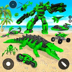 Скачать взлом Крокодил животных робот игры [МОД Все открыто] на Андроид