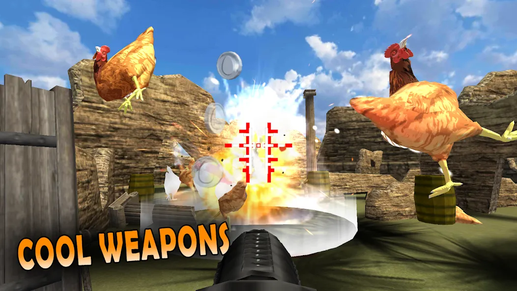 Скачать взлом Cluck Shot: Chicken War FPS (Клак Шот) [МОД Много денег] на Андроид