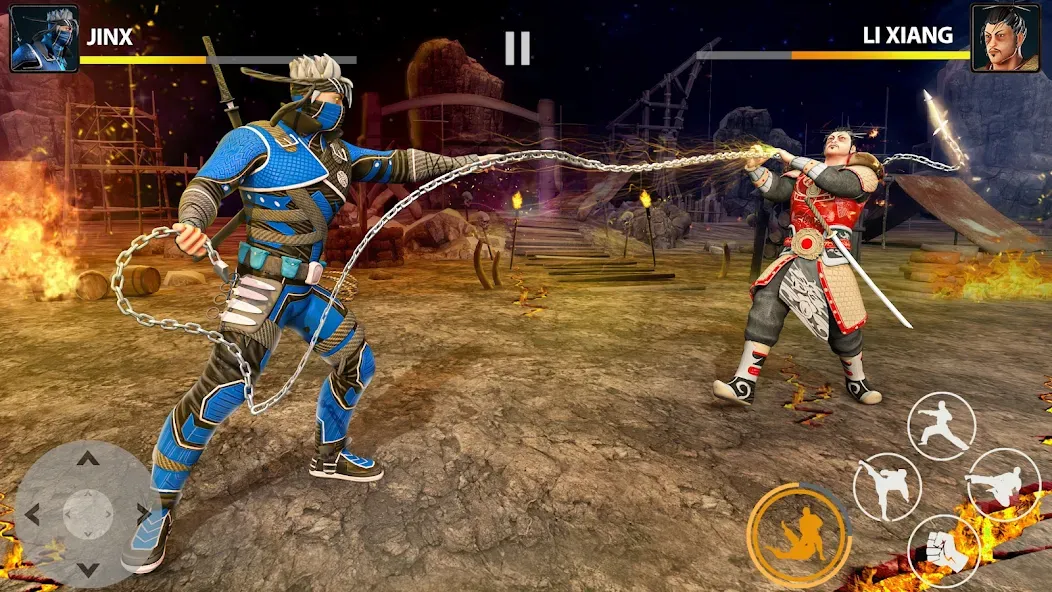 Скачать взлом Ninja Master: Fighting Games (Ниндзя Мастер) [МОД MegaMod] на Андроид