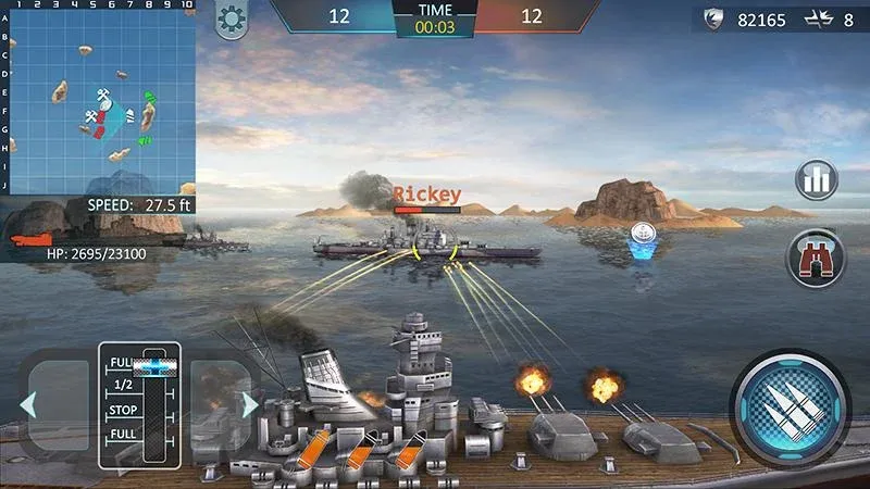 Скачать взлом Атака военных кораблей 3D  [МОД Много денег] на Андроид