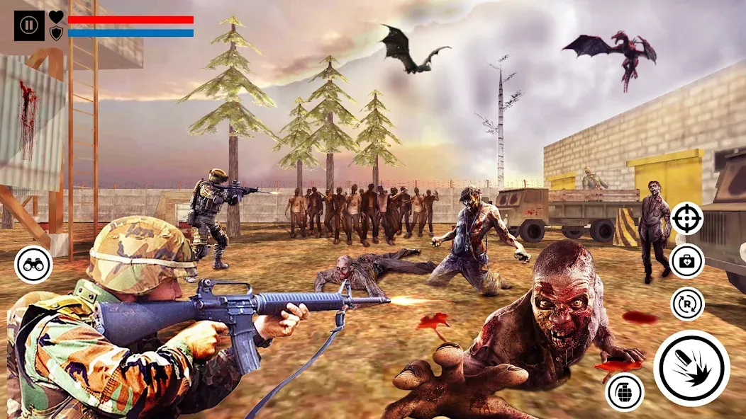Скачать взлом Zombies shooting offline Game (Зомби стреляющая оффлайн игра) [МОД Много денег] на Андроид