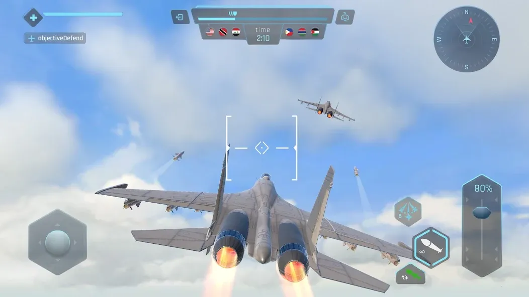 Скачать взлом Sky Warriors: воздушные бои (Скай Ворриорс) [МОД Unlocked] на Андроид