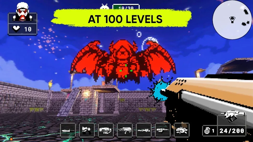 Скачать взлом Doomsday pixel shooter 3d (Дум пиксельный шутер 3D) [МОД MegaMod] на Андроид