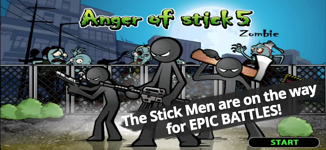 Скачать взлом Anger of stick 5 : zombie (Ангер оф стик 5) [МОД Все открыто] на Андроид