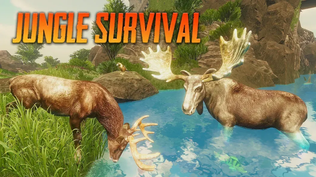 Скачать взлом The Moose - Animal Simulator (Зе Мус) [МОД Меню] на Андроид