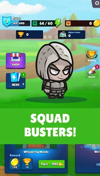 Скачать взлом Squad Heroes: PvP Buster (Сквад Герои) [МОД Много денег] на Андроид