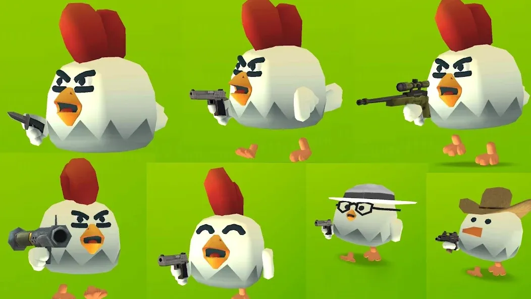 Скачать взлом Chicken Gun (Чикен Ган) [МОД Все открыто] на Андроид