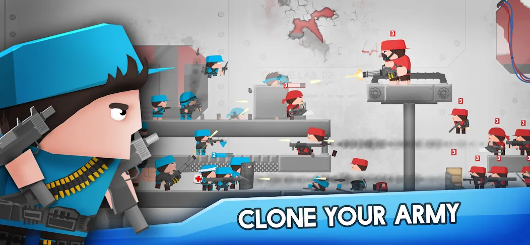 Скачать взлом Clone Armies : Боевая игра (Клоун армии) [МОД Много денег] на Андроид