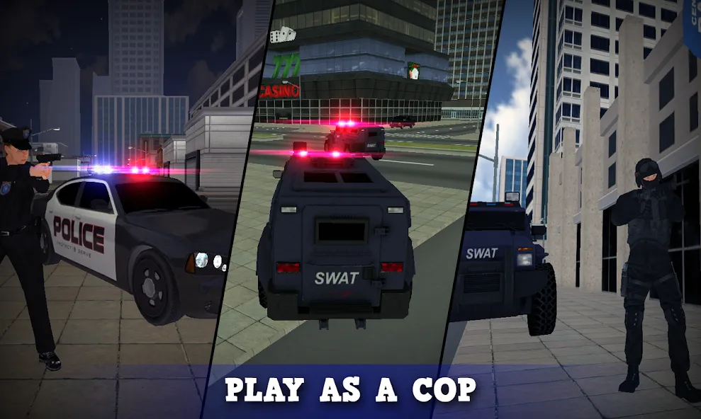 Скачать взлом Justice Rivals 3 Cops&Robbers  [МОД Бесконечные деньги] на Андроид