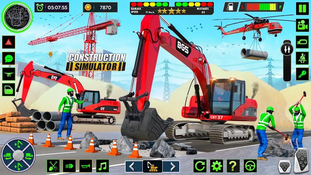Скачать взлом Real Road Construction Games (Реал Роад Конструкшн Геймс) [МОД Unlocked] на Андроид