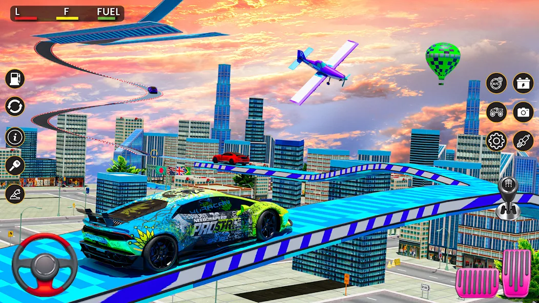 Скачать взлом Rampa Car Game: GT Car stunts (Мега Рэмпс) [МОД Money] на Андроид