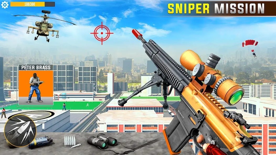 Скачать взлом Sniper War 3D - игры с оружием (Снайперская Война 3D) [МОД Меню] на Андроид