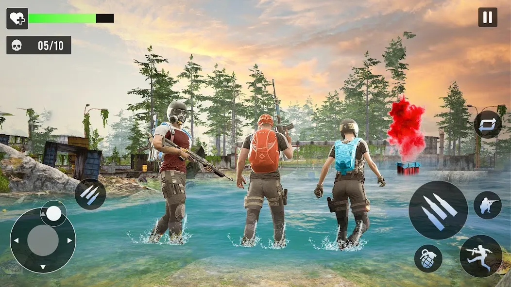 Скачать взлом FPS offline Gun Shooting Games (ФПС офлайн игры по стрельбе из пистолета) [МОД Все открыто] на Андроид