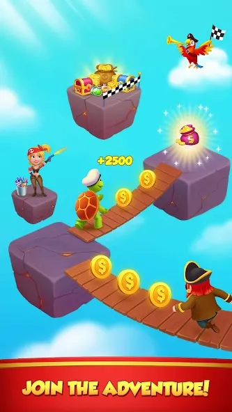 Скачать взлом Coin Rush - Pirate GO! (Коин Раш) [МОД Меню] на Андроид