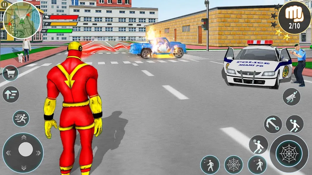 Скачать взлом Игра-герой-паук-веревщик 3D  [МОД Меню] на Андроид