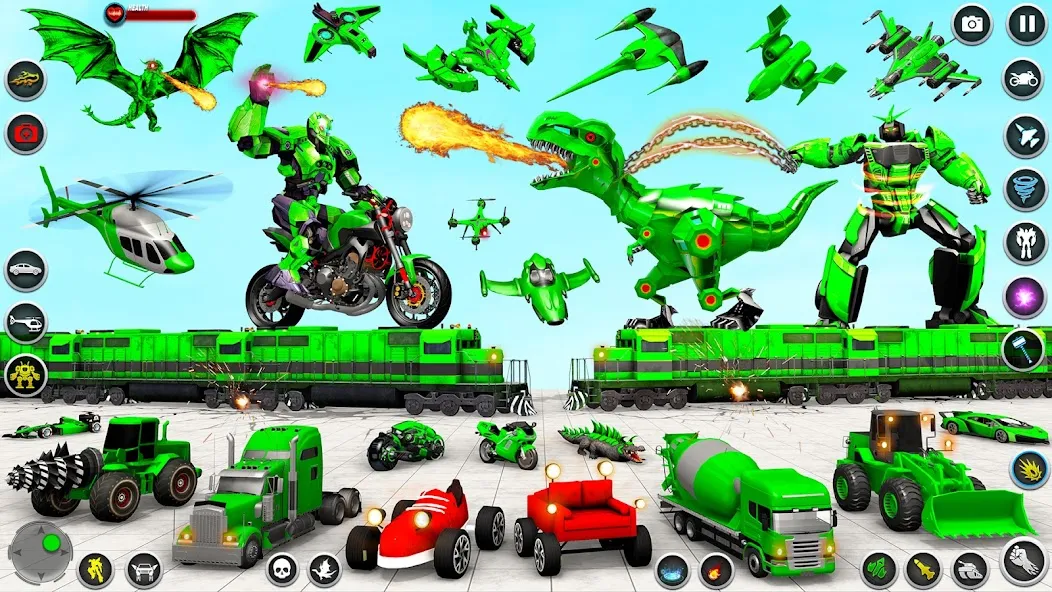 Скачать взлом Dino Robot - Car Robot Games (Дино Робот) [МОД Бесконечные деньги] на Андроид