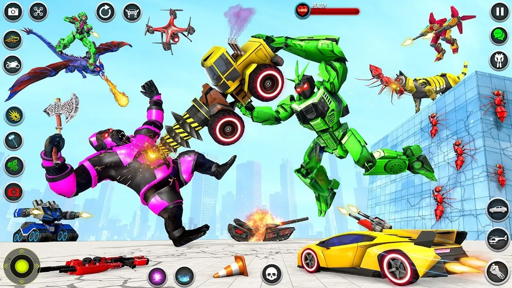 Скачать взлом Dino Robot - Car Robot Games (Дино Робот) [МОД Бесконечные деньги] на Андроид