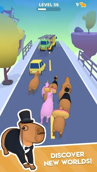 Скачать взлом Capybara Rush (Капибара Раш) [МОД Все открыто] на Андроид