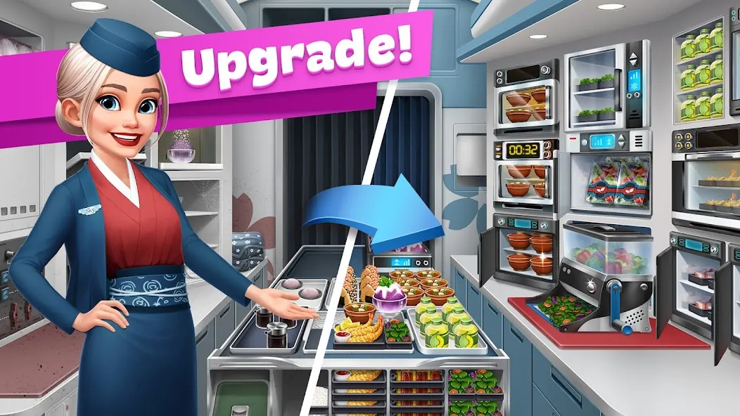 Скачать взлом Airplane Chefs - Cooking Game (Эйрплейн Чефз) [МОД Unlocked] на Андроид