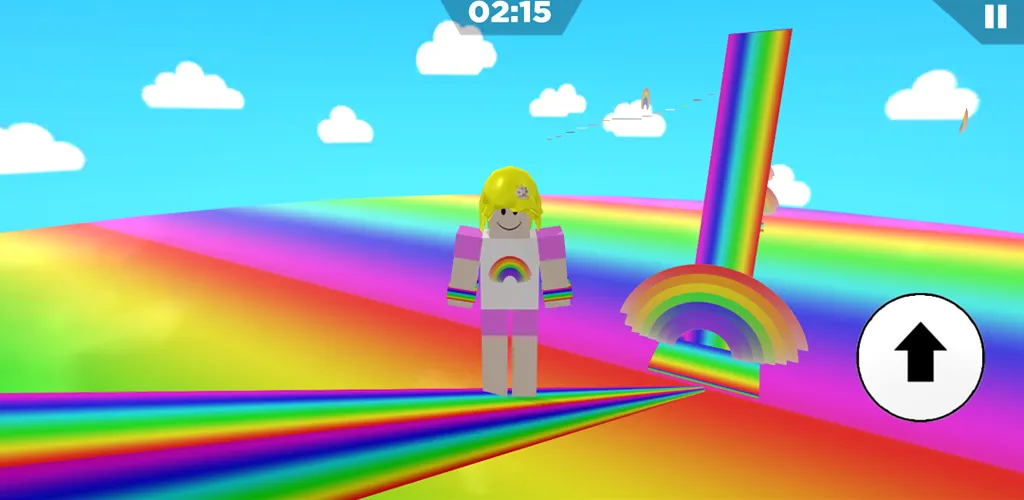 Скачать взлом Rainbow Parkour sweet Girl (Рейнбоу Паркур милая девушка) [МОД Много денег] на Андроид