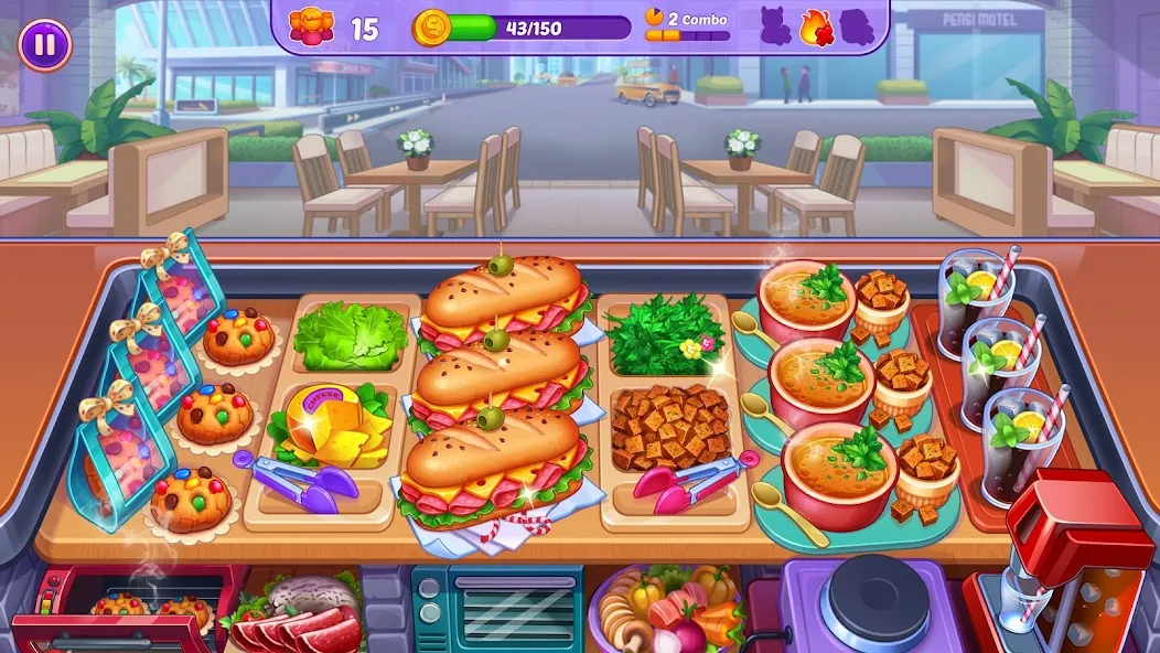 Скачать взлом Cooking Crush: кухня игра (Кукинг Краш) [МОД Unlocked] на Андроид