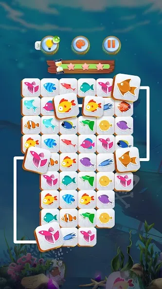 Скачать взлом Mahjong Connect Fish World (Мацзян Коннект Рыбный Мир) [МОД Меню] на Андроид