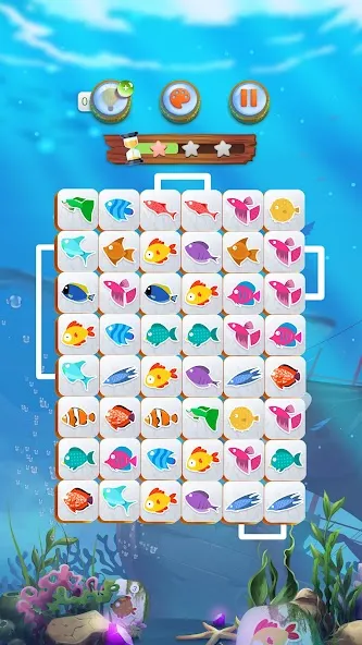 Скачать взлом Mahjong Connect Fish World (Мацзян Коннект Рыбный Мир) [МОД Меню] на Андроид