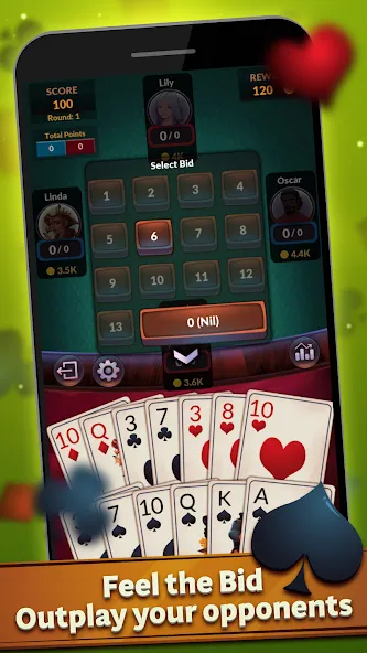 Скачать взлом Spades - Offline Card Games (Спейдс) [МОД Бесконечные деньги] на Андроид