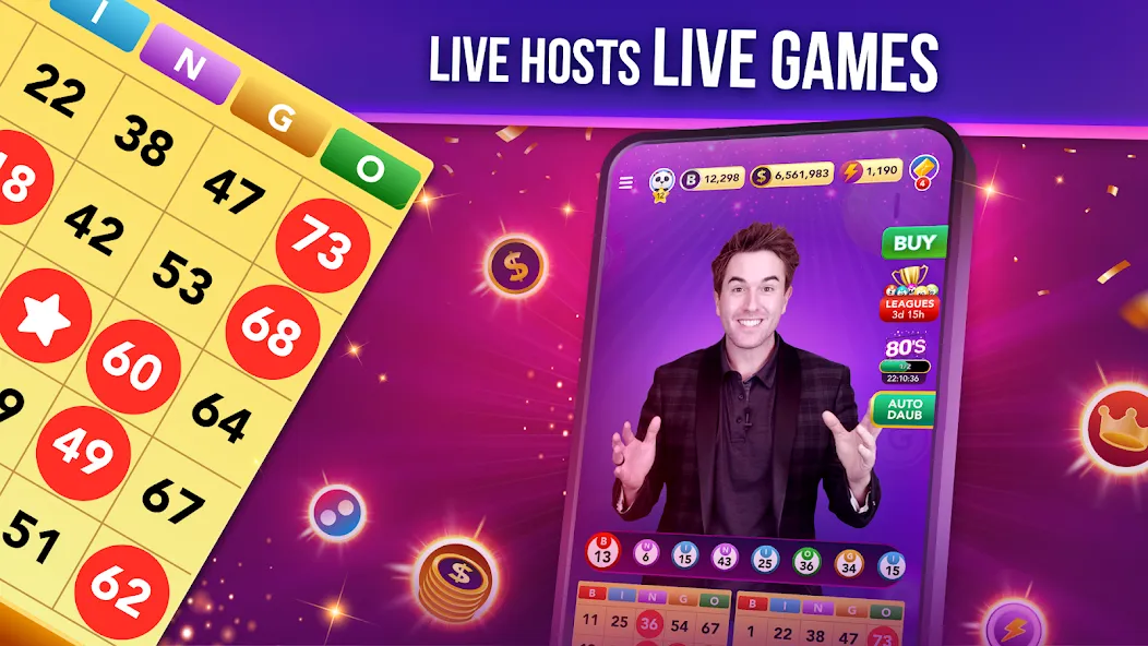 Скачать взлом Live Play Bingo: Real Hosts (Лайв Плей Бинго) [МОД Бесконечные деньги] на Андроид