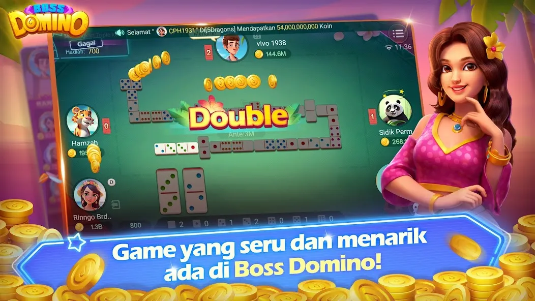 Скачать взлом Boss Domino QiuQiu (Босс Домино) [МОД Меню] на Андроид