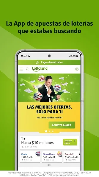 Скачать взлом Lottoland: Lotería & Casino (Лоттоланд) [МОД Money] на Андроид