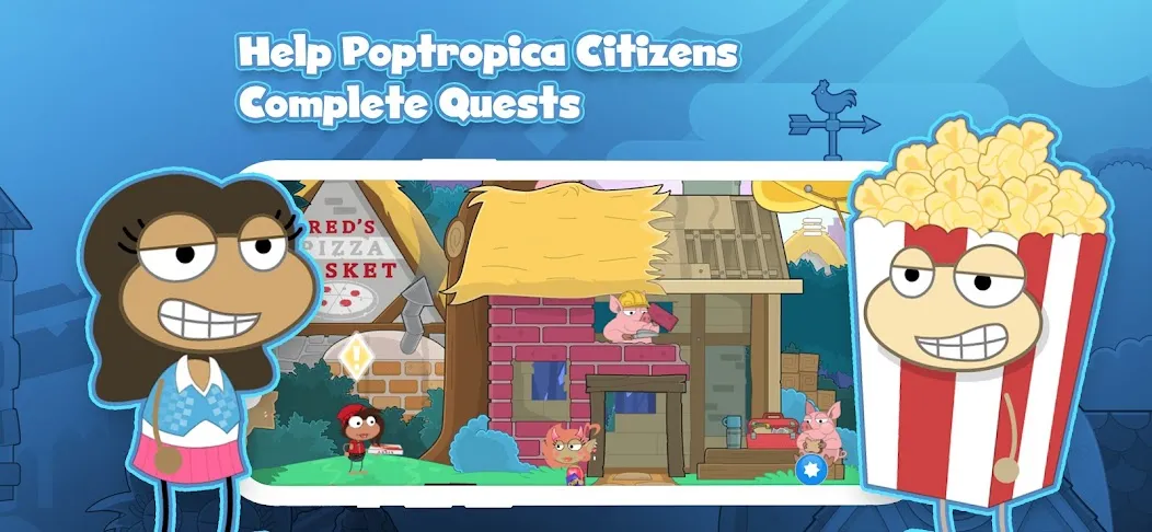 Скачать взлом Poptropica: Fun Kids Adventure (Поптропика) [МОД Все открыто] на Андроид