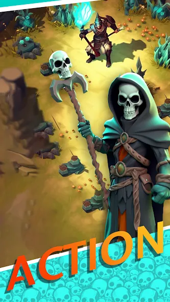 Скачать взлом Necromancer Hero: Skeletons 3D (Некромантгерой) [МОД Много денег] на Андроид