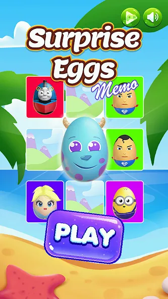 Скачать взлом Яйца-сюрпризы на память (Сюрприз Яйца Мемо) [МОД Unlocked] на Андроид