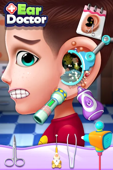 Скачать взлом Доктор уха - Crazy Ear Doctor [МОД Money] на Андроид