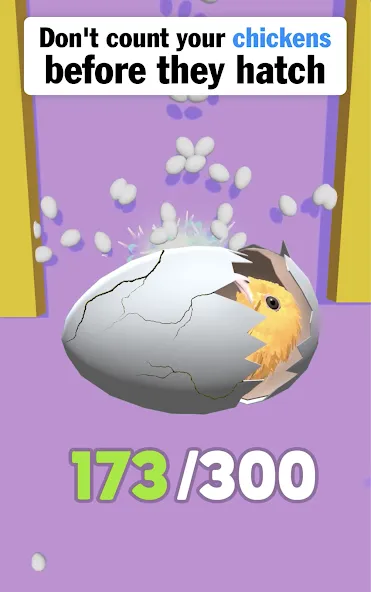 Скачать взлом Eggs & Chickens: Cut Rope Game (Яйца и куры) [МОД Все открыто] на Андроид