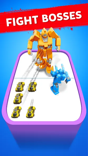 Скачать взлом Robot Merge Master: Car Games (Мерж Батл Кар) [МОД Много денег] на Андроид