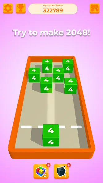 Скачать взлом Chain Cube: 2048 3D merge game (Чейн Куб) [МОД Все открыто] на Андроид