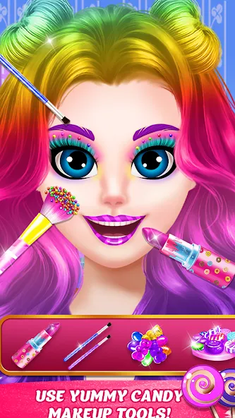 Скачать взлом DIY Candy Makeup-Beauty Salon (ДИУАИ Мейкап) [МОД Money] на Андроид